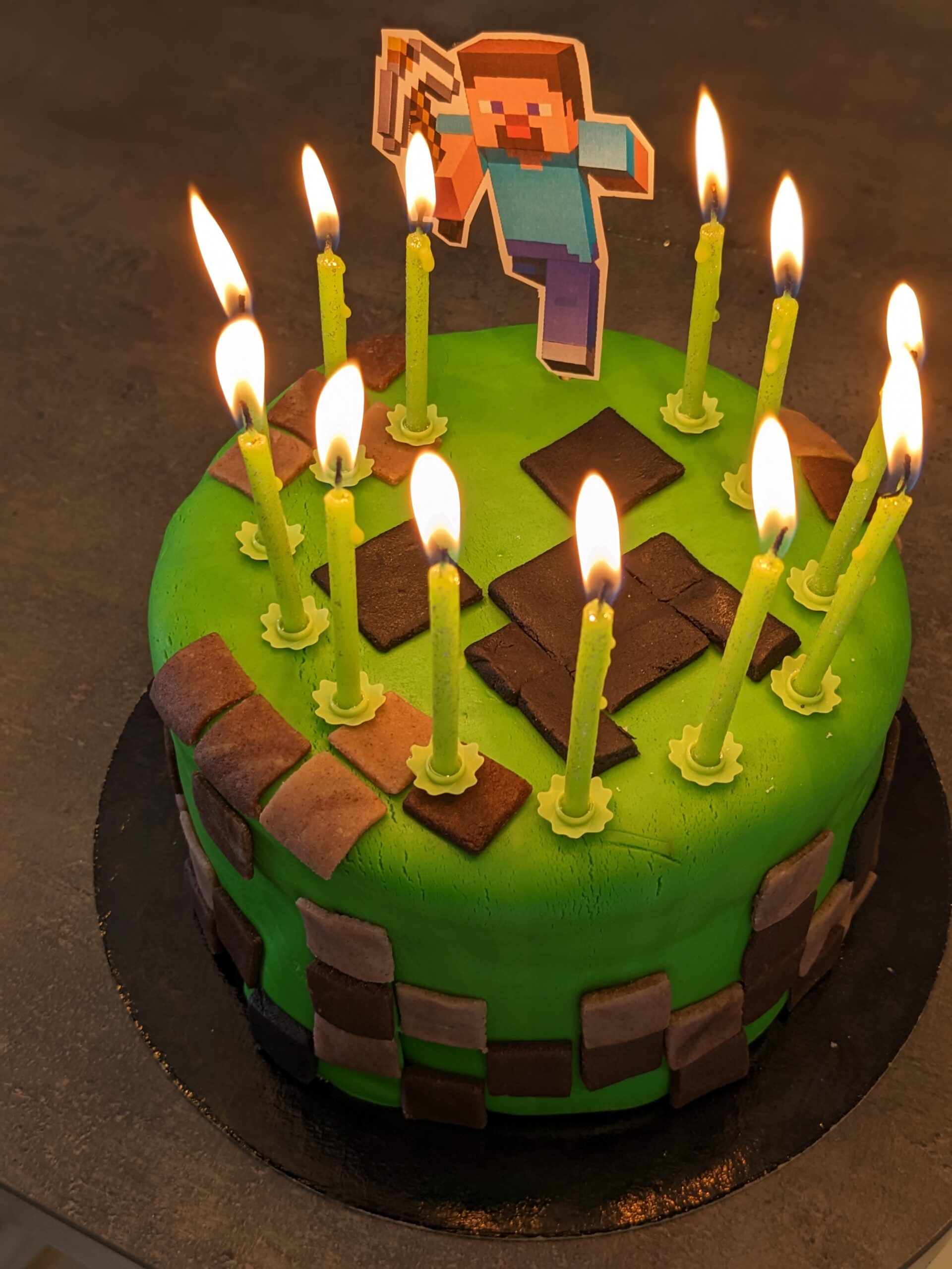 Gâteau d’anniversaire Minecraft